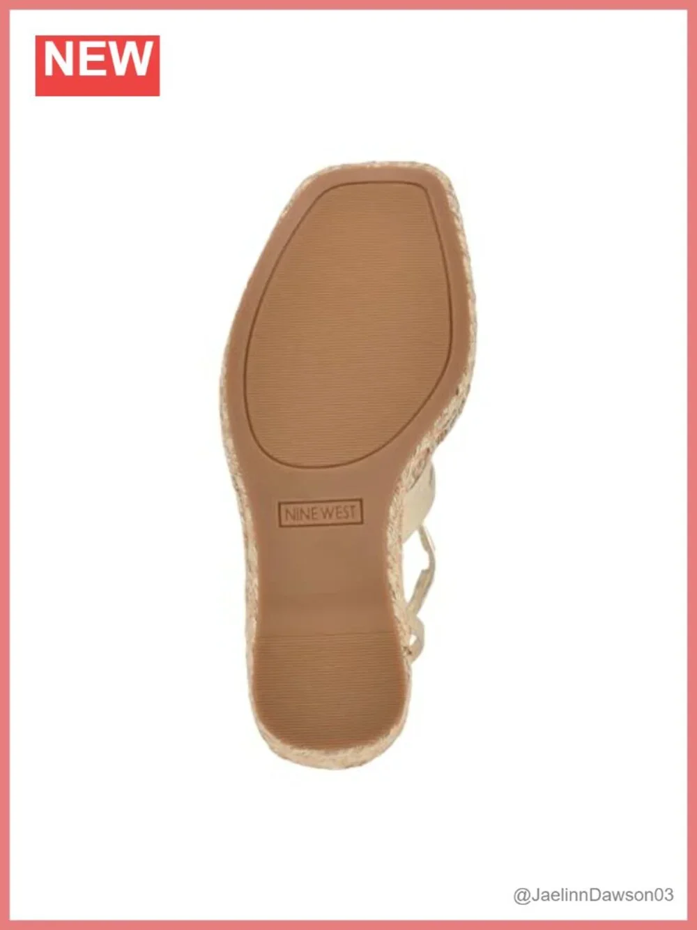 Nine West Adriane Strappy Wedge Sandals Faux Leather Square Toe